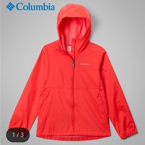Boys Columbia Bright Red Rain Jacket